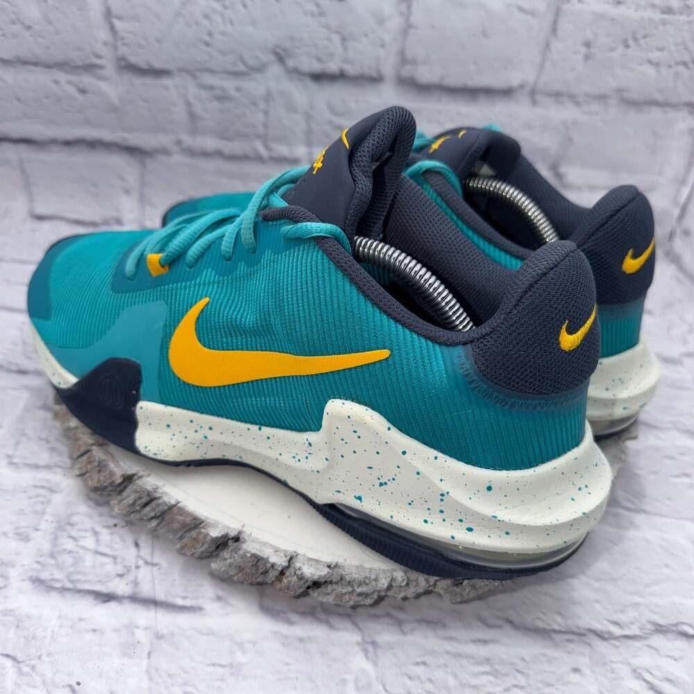 Nike Air Max Impact 4 Mens Sz 11 Athletic Shoes Sneakers DM1124-302 Blue Yellow - Picture 9 of 15